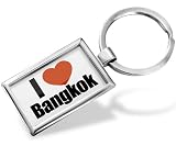 Keychain "I Love Bangkok" region: Thailand, Asia - Hand Made, Key chain ring