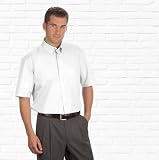 Kurzarm Uni Hemd Button Down, Gr. XXL (45/46), weiß