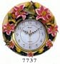 Hummingbirds & Flowers Resin Wall Clock 7737