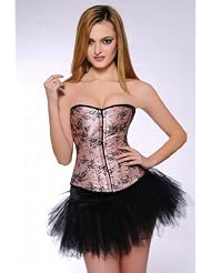 Popsi Lingerie Lace Texture with Intricate Flower Detailing Corset with... by Popsi Lingerie