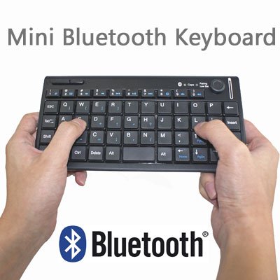 Handheld Bluetooth Hid Wireless Chicklet Keyboard With Mouse Control Combo For Media Center Pc, Windows 7/vista/xp, Apple Ipad/iphone 4 & Sony Ps3 Picture
