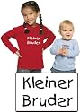 Baby / Kinder einfarbiges Langarmshirt mit Druck KLEINER BRUDER / in 4 Farben und 5 Größen lieferbar (011.47)