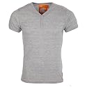 Soul Cal Plain Grandad T-Shirt - Light grey - Mens
