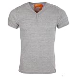 Soul Cal Plain Grandad T-Shirt - Light grey - Mens