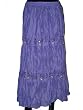 Girl's Wear-cotton Skirt New Age Blue Color with Bells Womens Skirt Indian Clothing Free Shipping