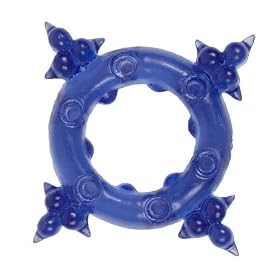 Doc Johnson Nuts and Bolts Lug Nut C**k Ring, BlueDoc Johnson Nuts and Bolts C**k Ring