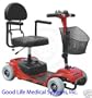 Drive Medical Falcon 4 Wheel Portable Travel Scooter with Comfortable Padded Seat and Batteries, Blue