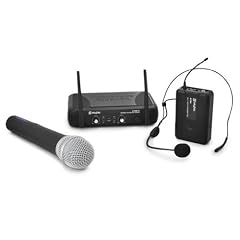 Skytec UHF Funkmikrofon Komplettset (Freisprech-Headset + Gesang/Sprachmikrofon + Receiver) STWM722