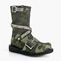 1 1/2 Inch Trendy Gothic Boots Punk Shoes Ankle Boots With Studs Camouflage CLEARANCE