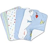Trend Lab Dr. Seuss 4 Piece Burp Cloth Set, One Fish Two Fish