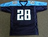 Chris Johnson Autographed Tennessee Titans Blue Jersey JSA