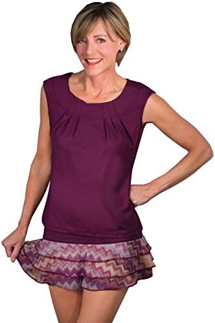 Peachy Tan Pleated Cap Tee