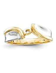 14k Two-tone Peg Set Solitaire Ring Semi-Mounting, No Center Stone Included