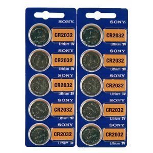 Sony CR2032 Lithium 3V Batteries (2 x Pack of 5)