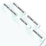 Redi-Tag 39170 Printable Laser Index Tabs, Self-Stick Plastic, 2 x 7/8, White, 300/pack