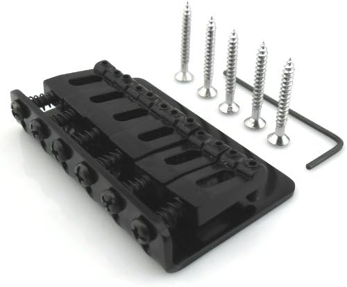 Black 6 string Fixed Hard Tail Guitar Bridge For Strat Guitar