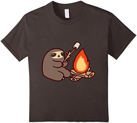 Kids Sloth Griddle Cake T-Shirt 10 Asphalt