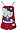 Hello Kitty - Royal and Red Cami Sleep Set for women - Small