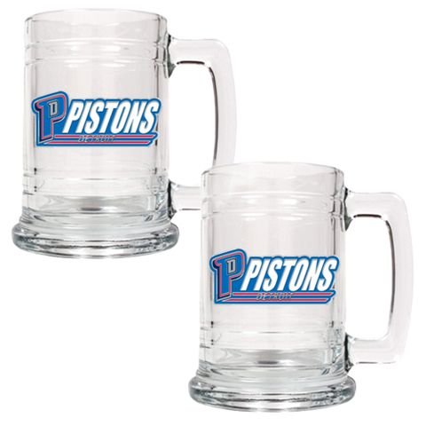 Detroit Pistons Set of 2 Beer Mugs