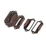 ハンドル，SODIAL(R)オフィス　ライブラリファイルフレームラベルホルダー　列車ハンドル　銅　x 20