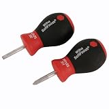 Wiha 31190 Stubby Slotted Screwdriver Set with 5/32 by 1-Inch and Stubby Phillips #1 by 1-Inch with SoftFinish Handle