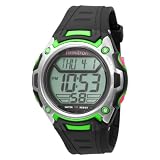 Armitron Men's 408152BKGN Chronograph Digital Black with Green Accents Sport Watch