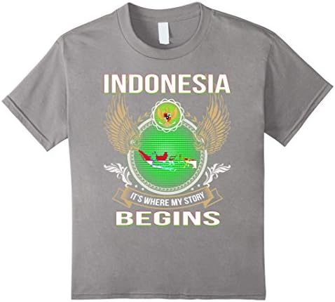 Kids indonesia clothes. Best gift t shirt for Indonesian. 10 Slate
