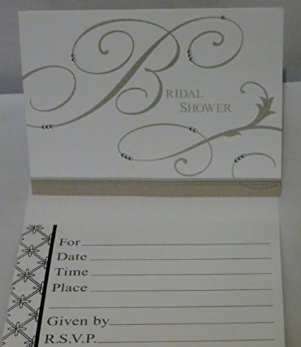Elegant Bridal Shower Invite Cards Set Of 8 Invitation Stationary Wedding Party