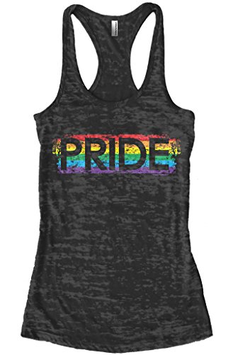 Threadrock Women's Gay Pride Burnout Racerback Tank Top