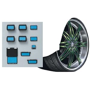 【クリックでお店のこの商品のページへ】1/24 VIPCARパーツ No.05 MEGA RIM TYPE-1＆モニターパーツ