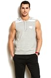 Armani Exchange Mens Sleeveless Striped Hooded Swe