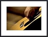 Acoustic Guitar by John K. Nakata 20.00X13.50 Framed with Black Metal Frame