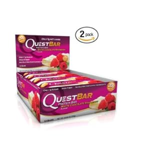 Quest Bar White Chocolate Raspberry - Box of 12 - 2 Pack