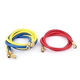 uxcell 柔軟ホース　パイプ　チューブ　ブラス製　3本入 800PSI R410a 120cm長さ