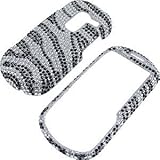 Rhinestones Protector Case for Samsung Restore M570, Zebra Stripes Full Dia ....