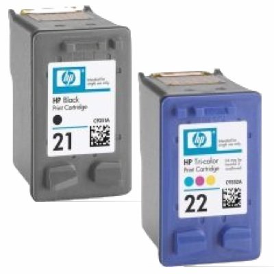 ORIGINAL HP 21 AND 22 TWIN SET CARTRIDGE FOR HP PRINTER AND PRINTER SCANNER C...