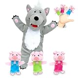 Big Bad Wolf & 3 Little Pigs Tellatale Hand Puppet