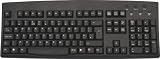 UK - English USB Wired Computer Keyboard Black with White Font / Letters / Characters