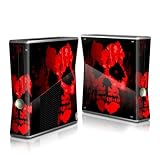 Red Skull Design Protector Skin Decal Sticker for Xbox 360 S Game Console Full Body
