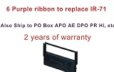 6 pack of (6/box) New long life Compatible purple print ink Ribbon to replace IR-71 IR71 POS printing Ribbon Cartridge used for Citizen DDP-700/730, Sharp ER-A440/A440s/A450s/A460/A470 ERA440, ERA440s, ERA450s,ERA460 ERA470 Casio CE 4000, Citizen DDP700, DDP730 cash register printer listed by Photosharp