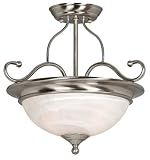 Hardware House 543967 Saturn 15-Inch by 14-Inch Ceiling Lighting Fixture Satin Nickel