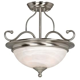 Hardware House 543967 Saturn 15-Inch by 14-Inch Ceiling Lighting Fixture Satin Nickel by Hardware House