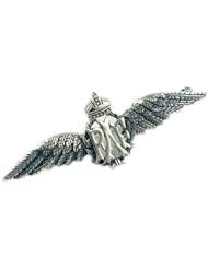 Welded Bliss Solid Sterling 925 Silver Raf Winged Sweetheart Brooch Larger Size With Safety Catch. WBC1028