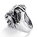 KONOV Men's Biker Vintage Stainless Steel Lion Ring, Silver