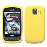 Yellow Silicone Skin / Case / Cover for LG Optimus S LS670 / Optimus U / Op ....