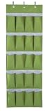 Wenko 3440210100 H&auml;ngeorganizer Filz - 20 F&auml;cher, 3 Edelstahl-Haken, 46 x 136 cm, grau-gr&uuml;n