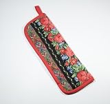 Heat-resistant Curling Iron Cover - Red Floral Print
