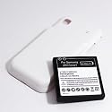 GALAXY S SC-02B / ホワイト / 大容量 バッテリー & プラスチックケース 3500mAh