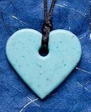 Smart Mom Jade Heart Pendant Teething Necklace