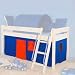 Hochbett Vorhang für Etagenbett von Thuka Flexa 4 Dreams Paidi Jonas Hochbetten Etagenbett Spielbett Kinderbett Kinderzimmer blau